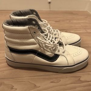 Vans Sk8-Hi Reissue Shoes Leather White/Stripes